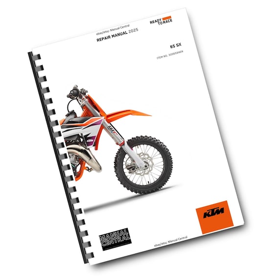 Printed - KTM 2025 - 65 SX - Service Workshop Repair Manual