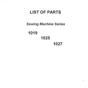 Singer - 1019 1025 1027 Parts Manual