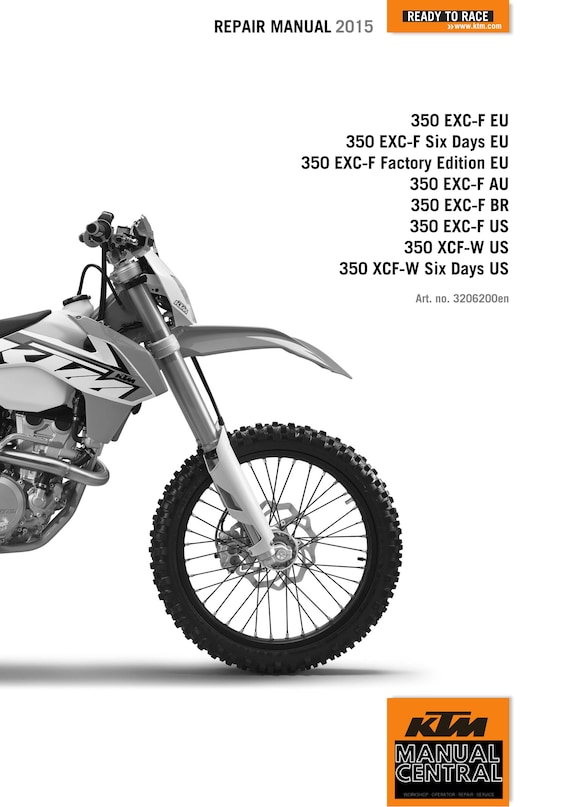 KTM 2015 - 350 Exc-f Xcf-w Six Days Factory Edition - Service Workshop Repair Manual