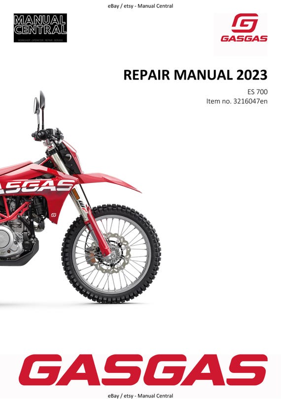 GasGas 2023 - ES 700 US Edition- Service Workshop Repair Manual