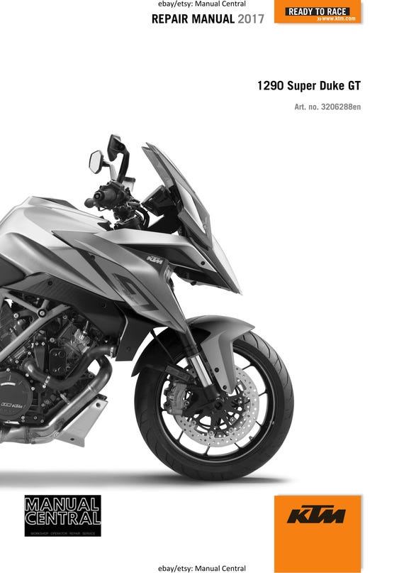 KTM 2017 - 1290 Super Duke GT - Service Workshop Repair Manual