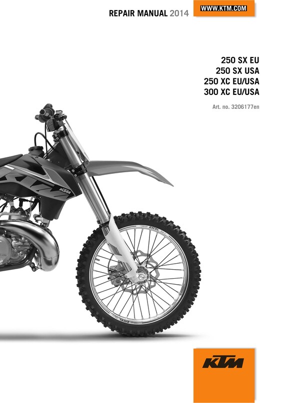 KTM 2014 - 250 300 SX XC - Service Workshop Repair Manual