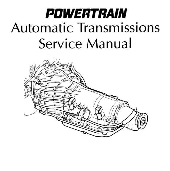 Jaguar Powertrain Automatic Transmissions - Workshop Service Repair Manual - 1994 EDITION