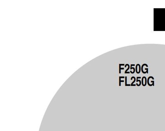 Yamaha F250G FL250G Owners User Manual Guide - 2011