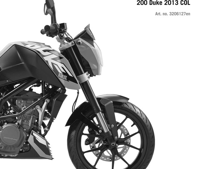 2012 KTM 125 Duke Eu / De, 200 Duke Eu, 200 Duke 2013 Col - Service Workshop Repair Manual