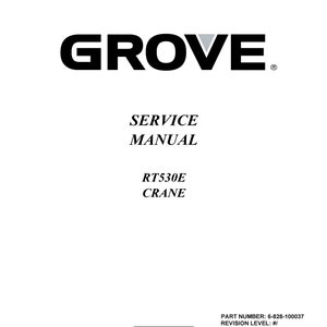 Grove Crane - RT530E - Service Workshop Repair Manual