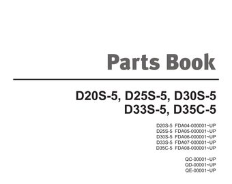 Doosan - Parts Book - D20S-5 D25S-5 D30S-5 D33S-5 D35C-5