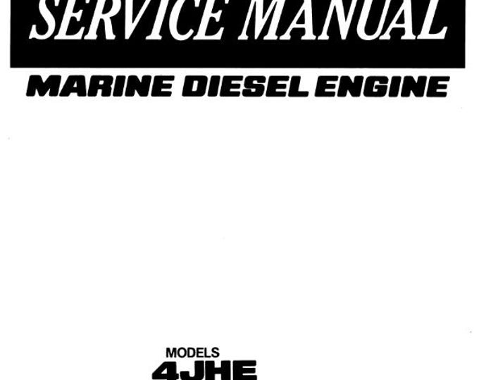 Yanmar Marine Diesel Engine - 4jhhe 4jh-te 4jh-hte 4jh-dte- Service Workshop Repair Manual