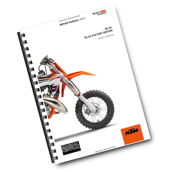 Printed - KTM 2025 - 50 SX Factory Edition - Service Workshop Repair Manual
