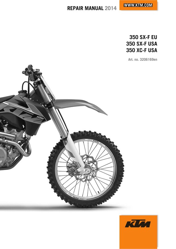 KTM 2014 - 350 SX-F XC-F - Service Workshop Repair Manual