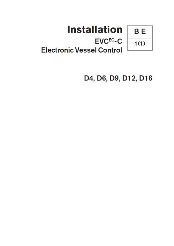 Volvo Penta - D4 D6 D9 D12 D16 - Installation - Electronic Vessel Control