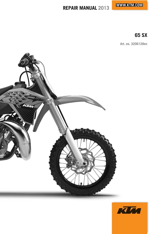 KTM 2013 - 65 SX - Workshop Service Repair Manuals