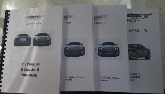 Printed - Aston Martin V12 Vanquish - Set of Workshop / Parts / OBD II Manuals - 2001 to 2007 - Includes Wiring Diagrams
