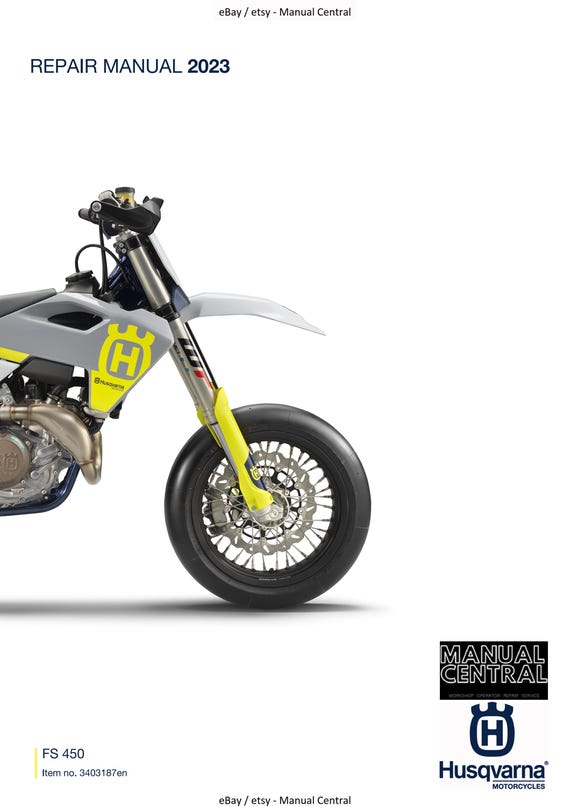 Husqvarna 2023 - FS 450 - Service Workshop Repair Manual
