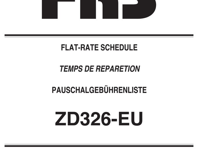Kubota Flat Rate Schedule - ZD326-EU