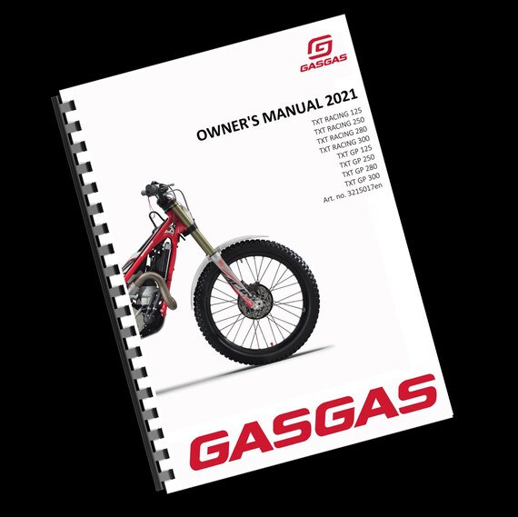 Printed - 2021 Gasgas TXT Racing Gp 125 250 280 300 - Owners Manual