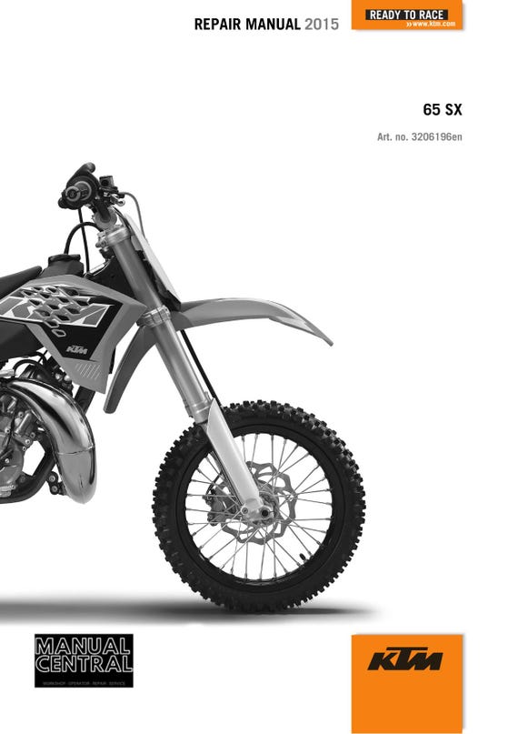 KTM 2015 - 65 SX - Service Workshop Repair Manual
