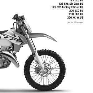 KTM 2015 - 125 200 Exc Six Days Factory Edition Xc-w - Service Workshop Repair Manual