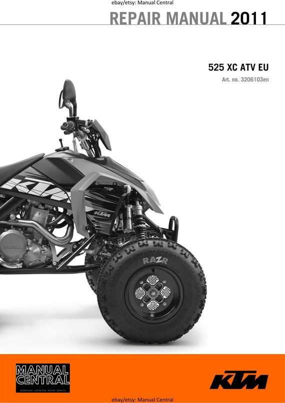 KTM ATV 2011 - 525 Xc Atv Eu - Service Workshop Repair Manual