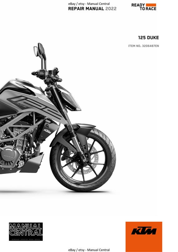 KTM 2022 - 125 DUKE - Service Workshop Repair Manual