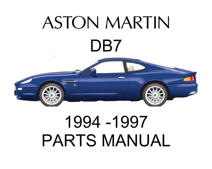 Aston Martin DB7 - 1994 1995 1996 1997 Parts Manual