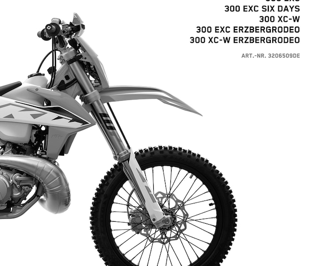 German Language - KTM 2023 - 250 300 Exc Six Days Xc-w Erzbergrodeo - Reparaturanleitung - Service Workshop Repair Manual
