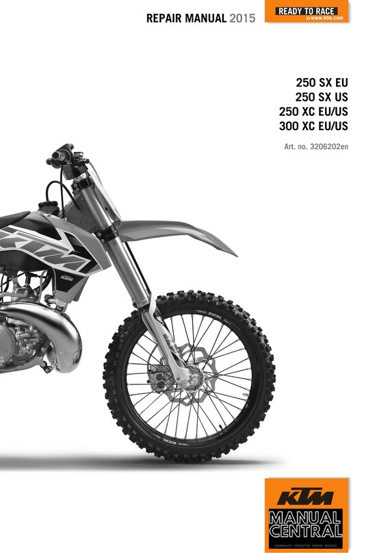 KTM 2015 - 250 300 SX XC Eu Us - Service Workshop Repair Manual