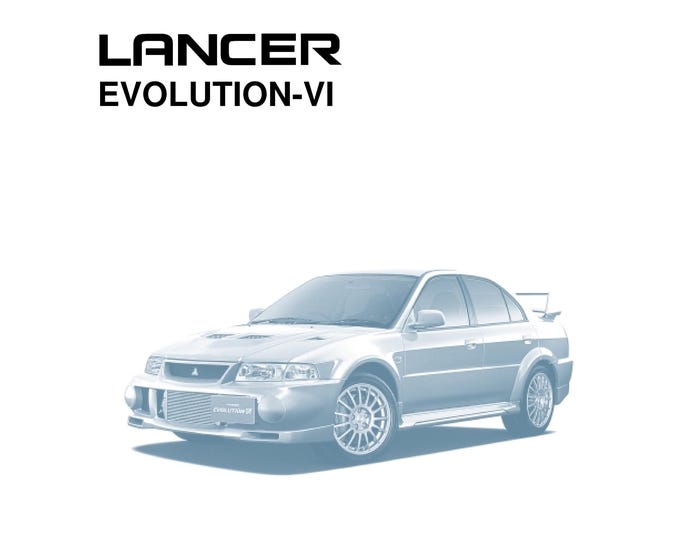Mitsubishi Lancer Evolution Evo VI 6 - Supplement Electrical Wiring Diagrams