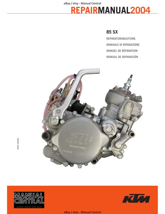KTM 2004 - 85 SX - Engine Service Workshop Repair Manual