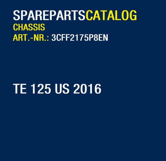 Husqvarna 2016 TE 125 US- Parts Manual Catalog