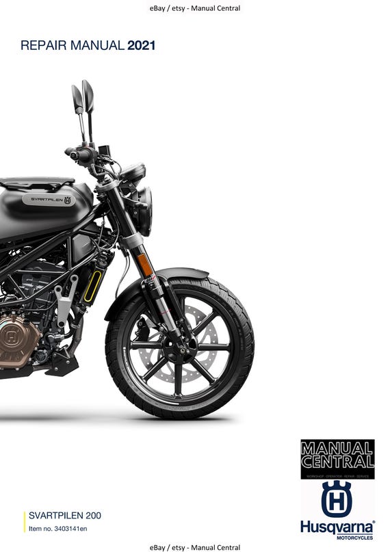 Husqvarna 2021 - Svartpilen 200 - Workshop Service Repair Manual