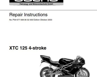 Manual de reparación y servicio del taller Sachs XTC 125 4 tiempos