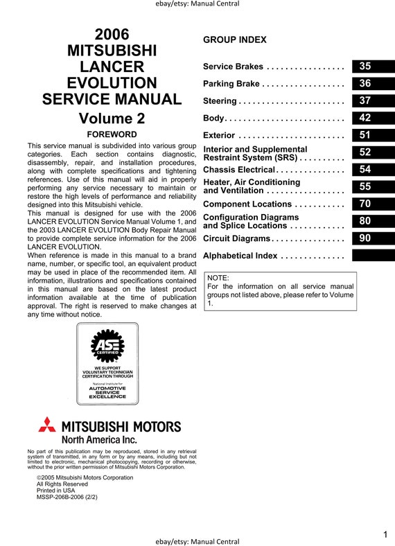 MITSUBISHI LANCER EVOLUTION IX 整備解説書 2025年最新】Yahoo!オークション -ランサー 整備解説書の中古品