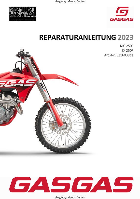 German Language - 2023 Gasgas MC EX 250F - Reparaturanleitung - Service Workshop Repair Manual