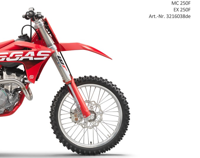 German Language - 2023 Gasgas MC EX 250F - Reparaturanleitung - Service Workshop Repair Manual