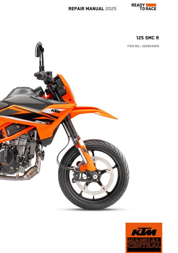 2025 KTM 125 SMC R - Workshop Service Repair
