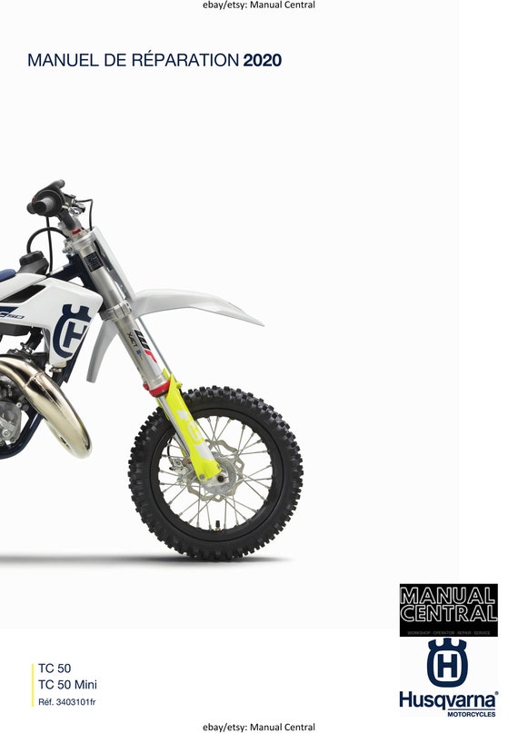 French Language - Husqvarna 2020 - TC 50 Mini - Manuel De Reparation