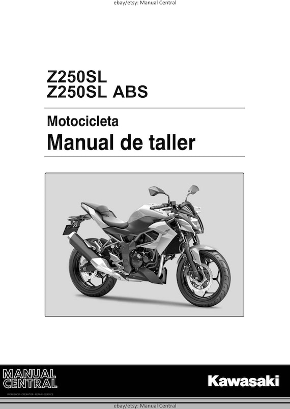 Kawasaki Spanish Language - Z250SL ABS - Motocicleta Manual de taller