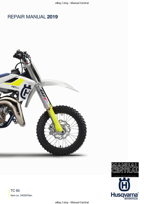 Husqvarna 2019 - TC 65 - Workshop Service Repair Manual