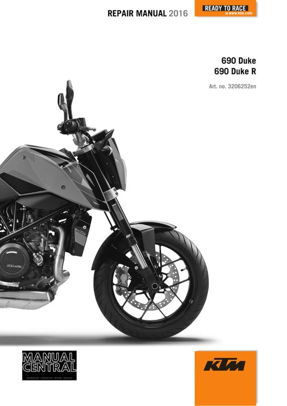 KTM 2016 - 690 Duke R - Service Workshop Repair Manual
