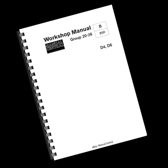 Printed - Volvo Penta - D4 D6 - Group 20-26 - Workshop Service Repair Manual