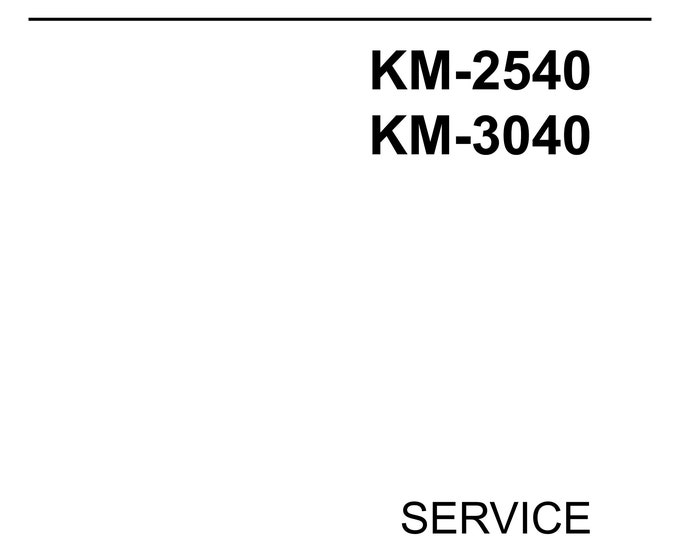 Kyocera KM-2540 KM-3040 - Service Workshop Repair Manual - May 2008