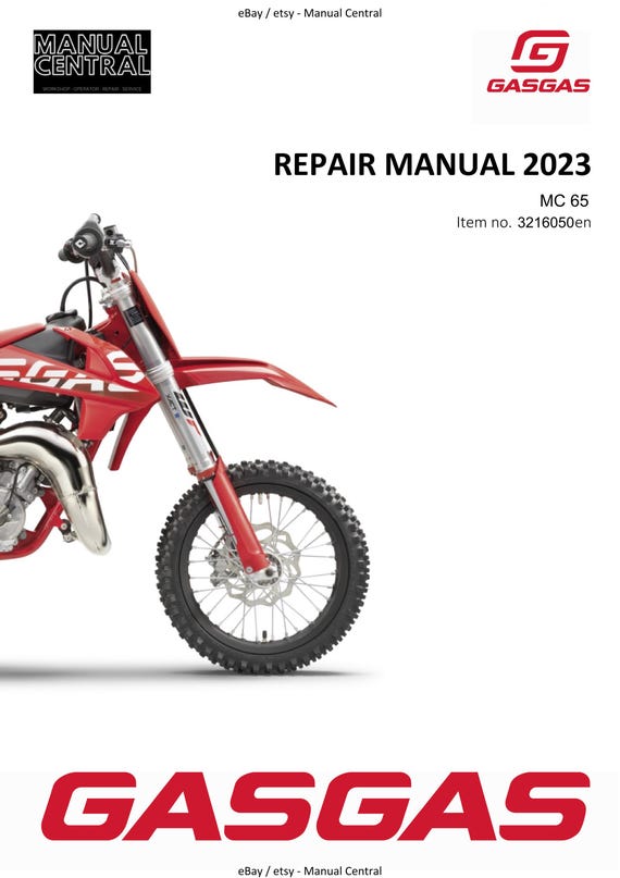 GasGas 2023 - MC 65 - Service Workshop Repair Manual