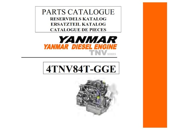Yanmar Diesel Engine - TNV Series - 4TNV84T-GGE Parts Manual