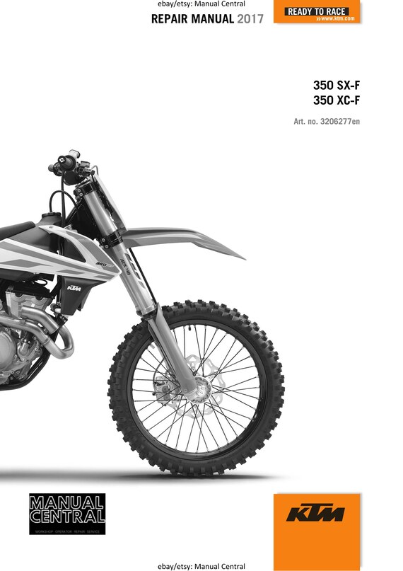 KTM 2017 - 350 Sx-f Xc-f - Service Workshop Repair Manual