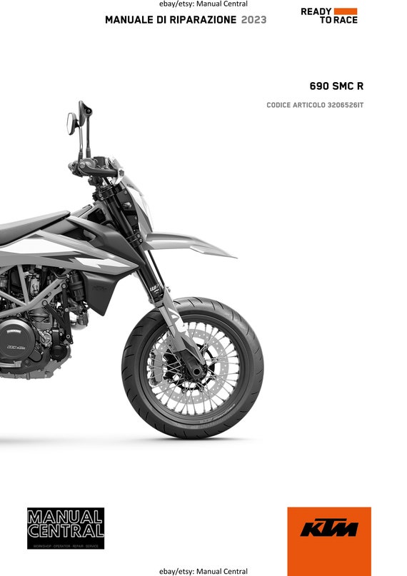 Italian Language - 2023 KTM 690 Smc R - Manuale Di Riparazione