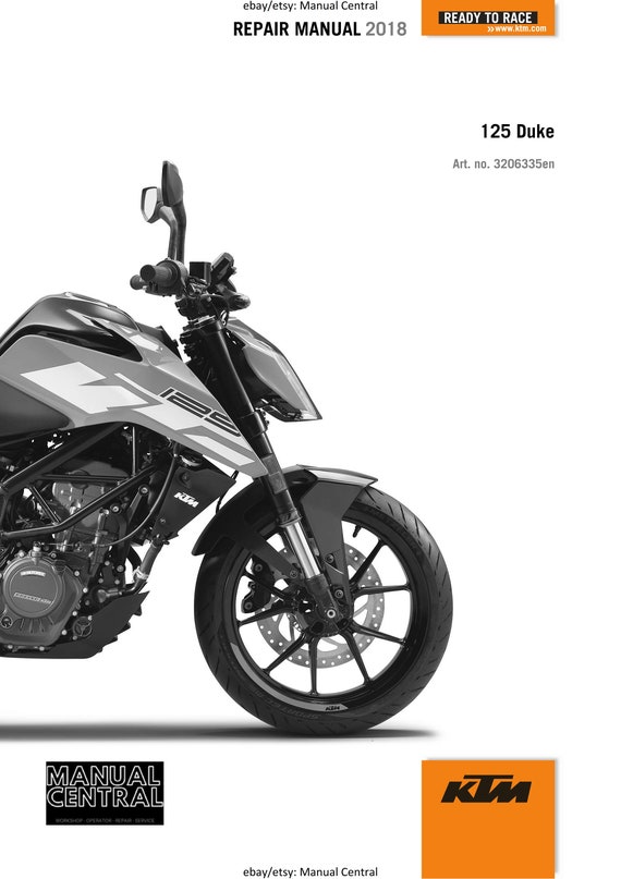 KTM 2018 - 125 Duke - Service Workshop Repair Manual
