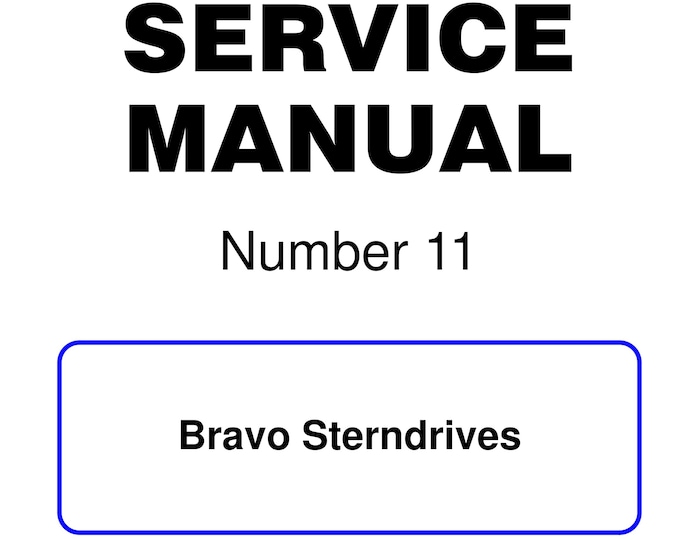 Mercury Mercruiser Service Manual 11 - Bravo Sterndrives