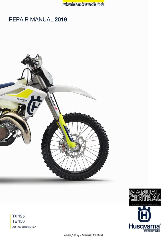 Husqvarna 2019 - TX 125 TE 150 - Workshop Service Repair Manual