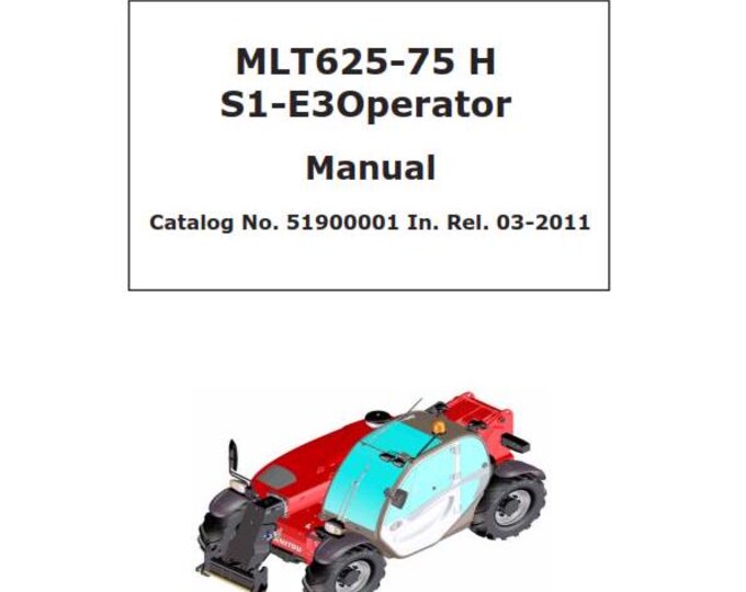 Manitou Operator Manual - MLT625-5 H S1-E3